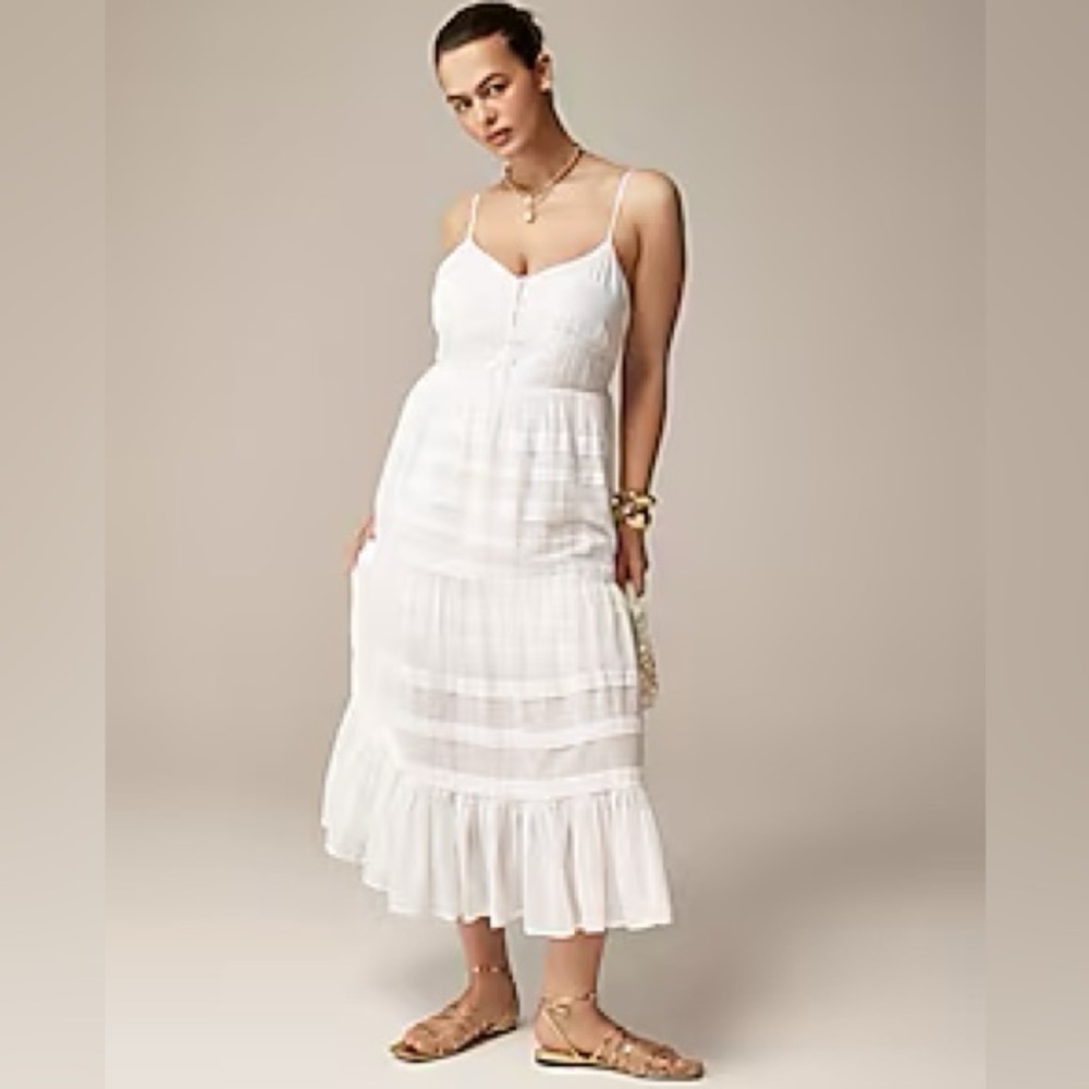 J.Crew 3x Calliste white cotton voile dress BNWT